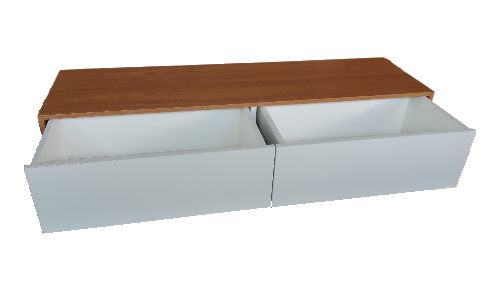 aparador suspenso mdf duas gavetas freijó 240x23x30